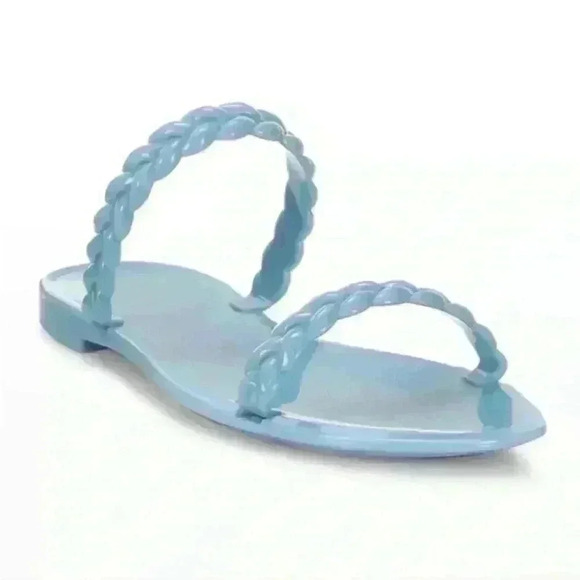 Stuart Weitzman, Sawyer‎ Braided Dual-Band Jelly Sandals, US 10 - Picture 2 of 7